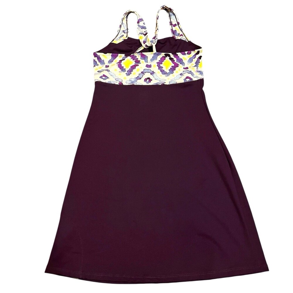 TITLE NINE Purple Wildflower Strappy Dream Dress Shelf Bra Athletic Active Small - Picture 2 of 6